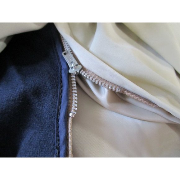 Brooks Brothers Cream Rain Coat Zip Wool Lining Hidden Button Ladies Sz 2 GUC - Picture 6 of 16
